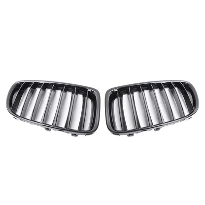 Front Bumper Kidney Grille for BMW X1 E84 (2009–2015) 15 14 13 Glossy Black