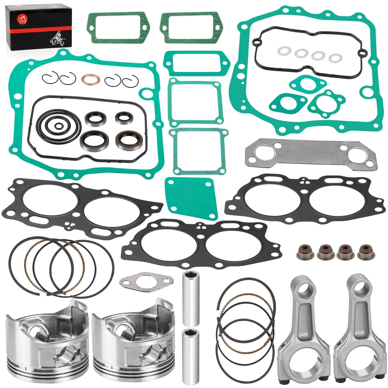 Billet Connecting Rods & Oversize 0.5mm Piston for EZGO 4Cycle EH35C 350cc