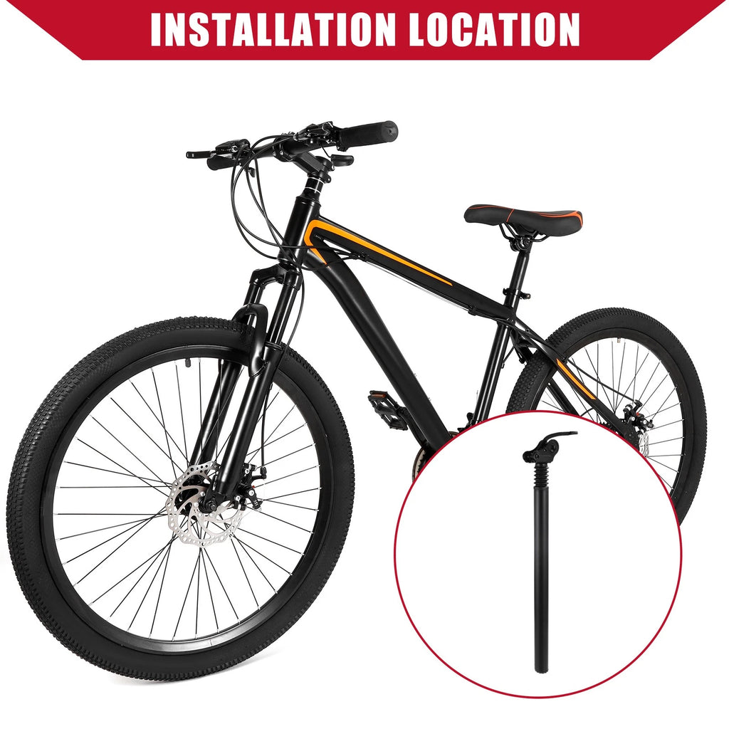 Adjustable Seat Post for MTB Bicycle Aluminum Alloy 31.8x500mm Black
