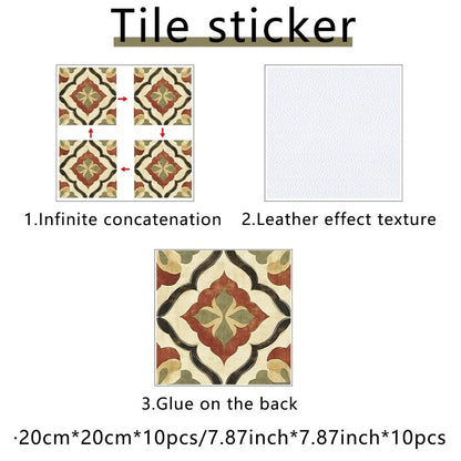 Peel and Apply Tile Decals for Easy Installation (Waterproof PVC)