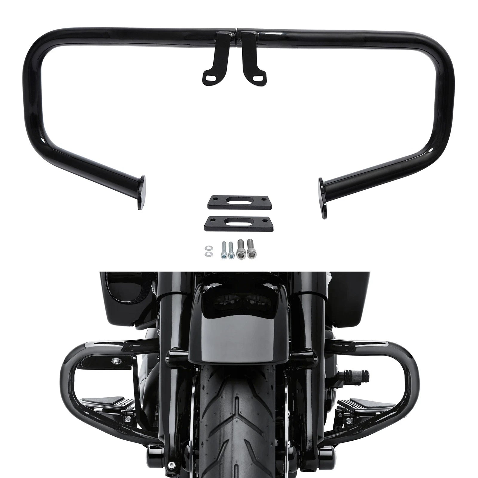 Chopped Engine Guard Crash Bar for Harley Road Glide (2015–2023)