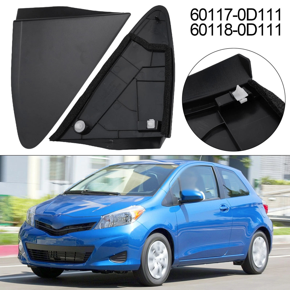 Car Mirror Corner Cover Trim for Toyota Yaris (2012–2014)