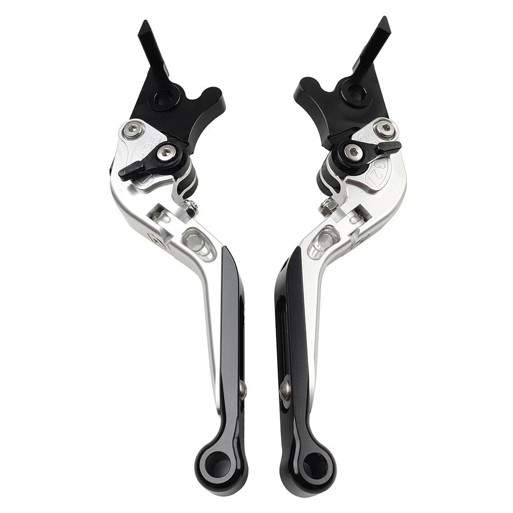 Silver Extendable Brake Clutch Levers for BMW F800GS/F800R (2008–2018)