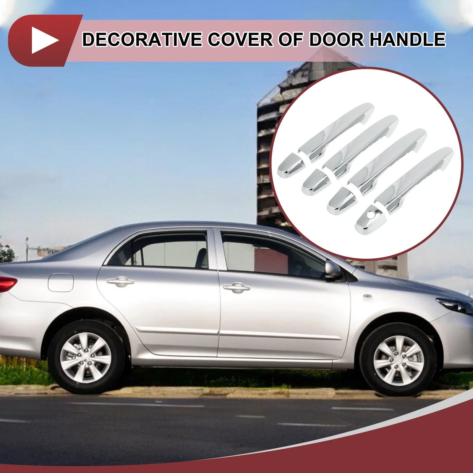 Car Door Handle Cover Front Set for Honda CR-V (2012–2016) Outside Silver