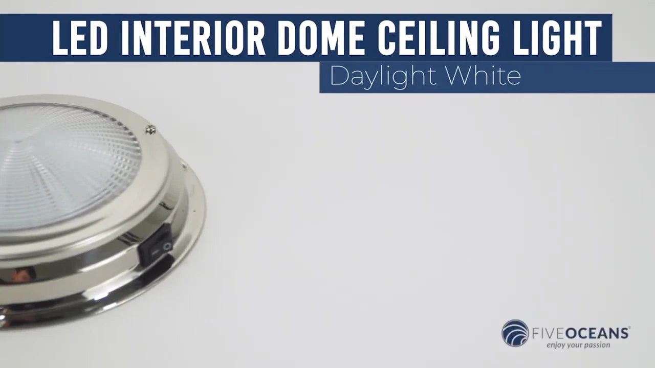 2X Marine LED Interior Dome Light for Boat Ceiling (6")