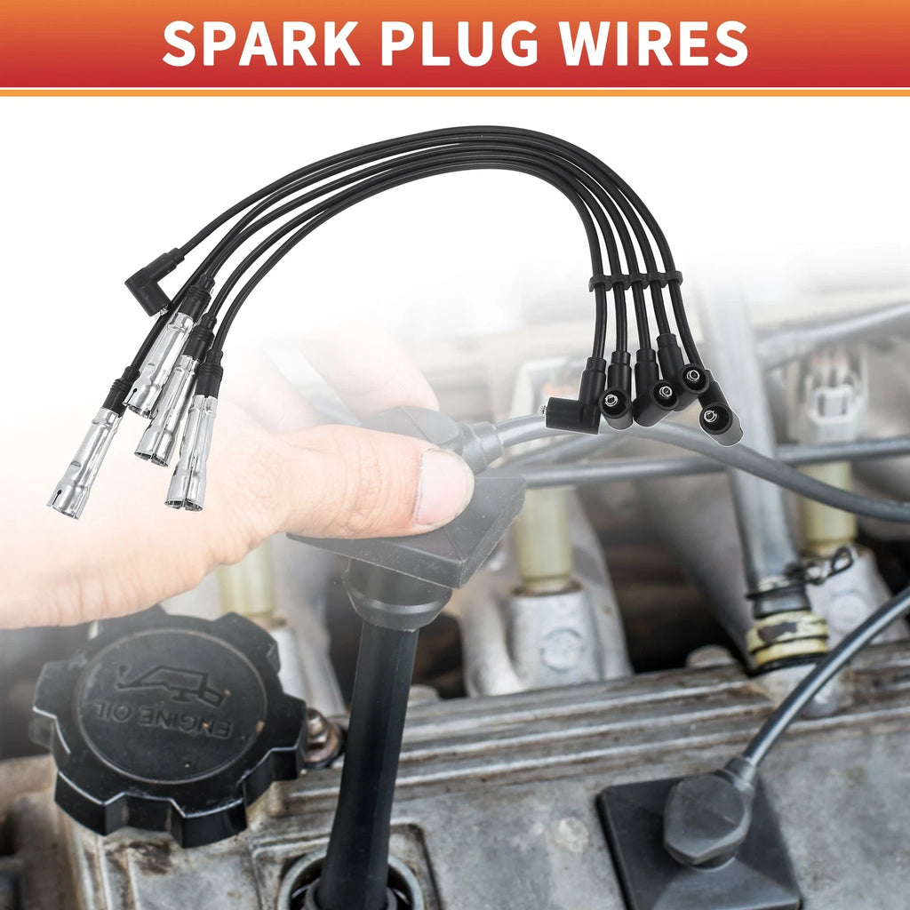 5X Spark Plug Wire Ignition Coil Cable for VW Golf III (1991–1998)