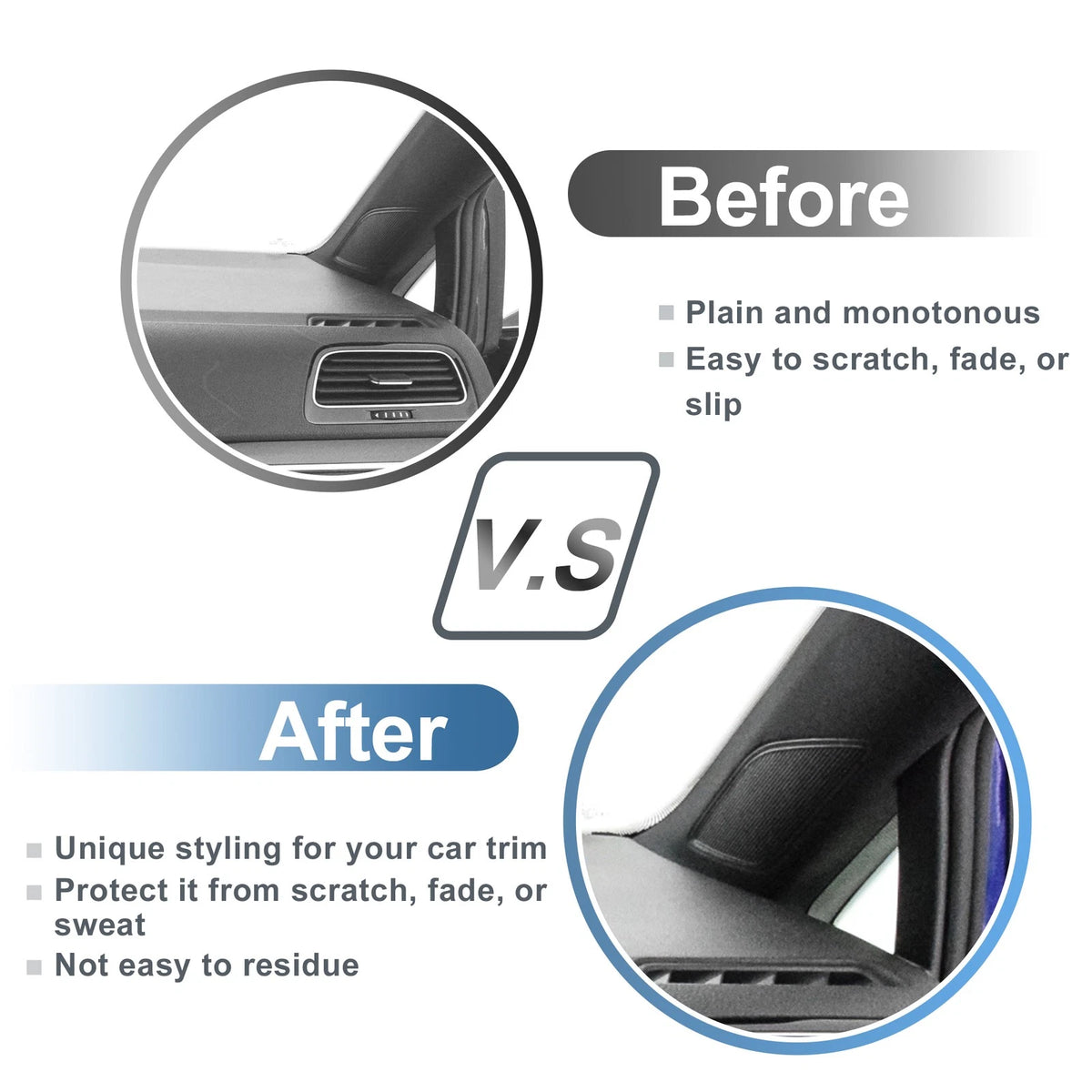 Air Condition Outlet Vent Trim Cover Frame for Volkswagen Golf 7 (2013–2020)