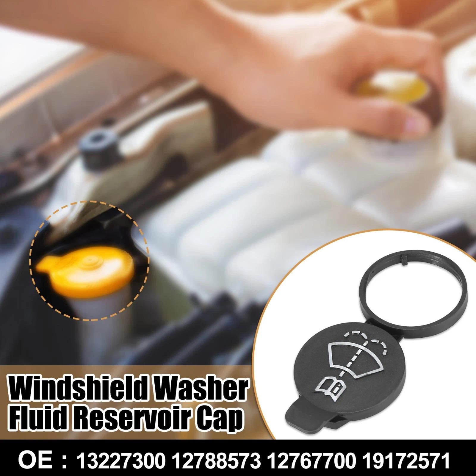 Windshield Washer Fluid Reservoir Cap OEM Replacement for Chevrolet for Cadillac (2000–2019)