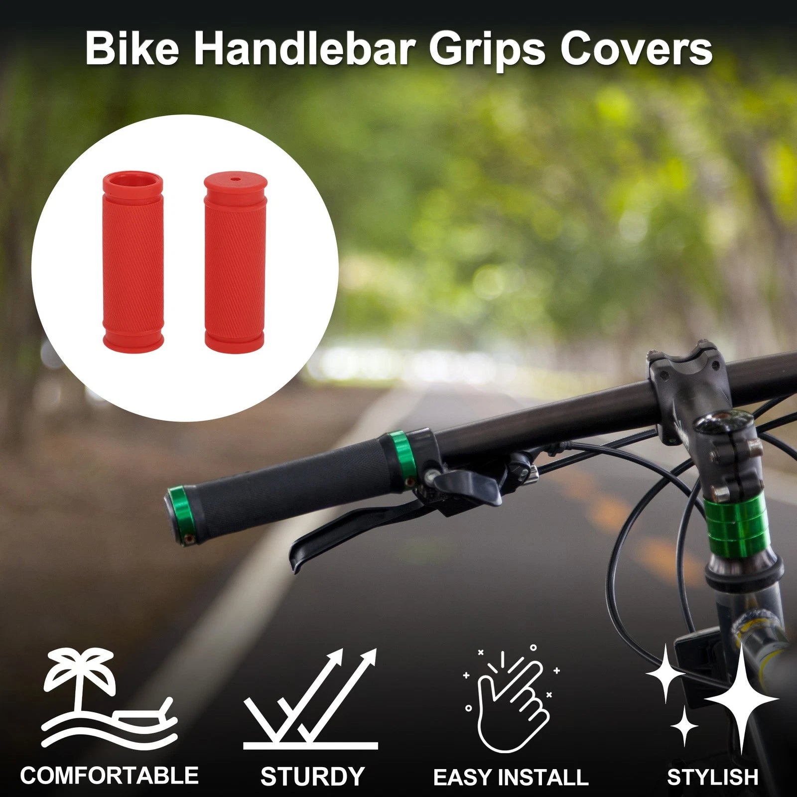 Handlebar Grips 85mm Lightweight End Grip Protectors for Universal MTB (All)