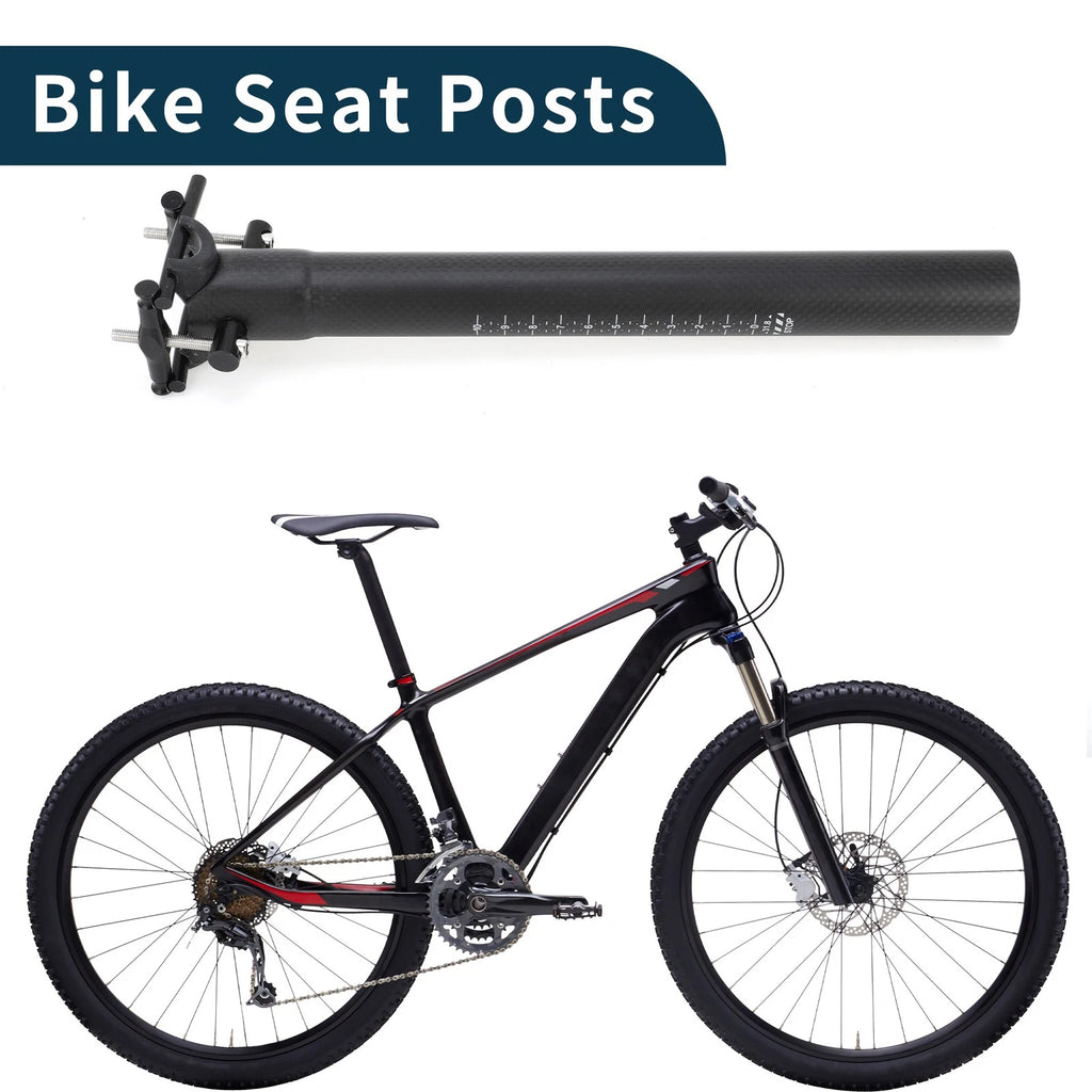 Seat Post 31.8x300mm Replacement for Bike Saddle Post Lightweight Matte Black