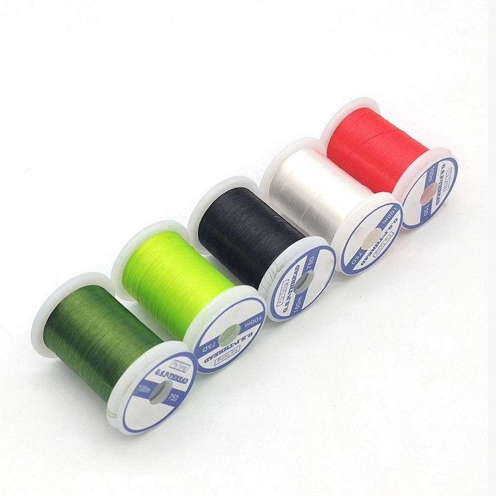 100M High Strength Fly Tying Thread 75D for Fly Fishing