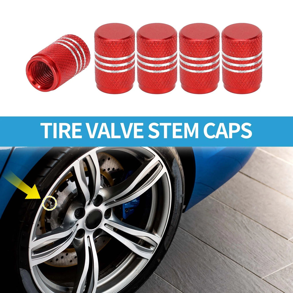 Tire Valve Stem Caps 16mm Replacement for Car SUV Bike RV (5 Pack)