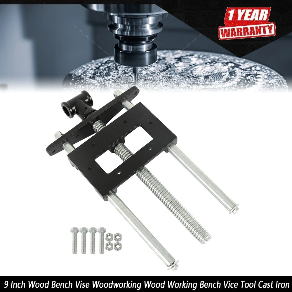 9 Inch Cast Iron Woodworking Bench Vise for Workbench (US)