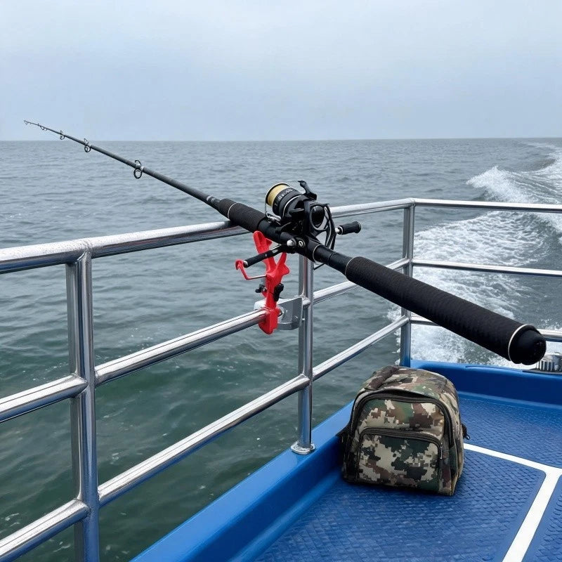 Adjustable Foldable Fishing Rod Support for Boat (15.5 x 8.3 x 16.5 cm)