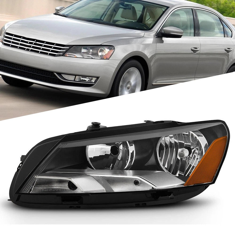 Halogen Headlight Left Side LH for Volkswagen Passat (2012–2015)