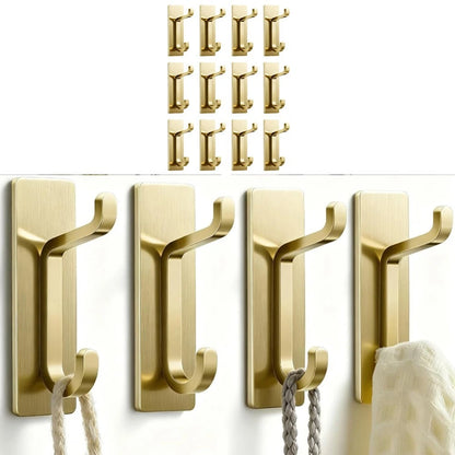 12 Pack Stainless Steel Hooks for Metal Doors (Up to 6 kg)