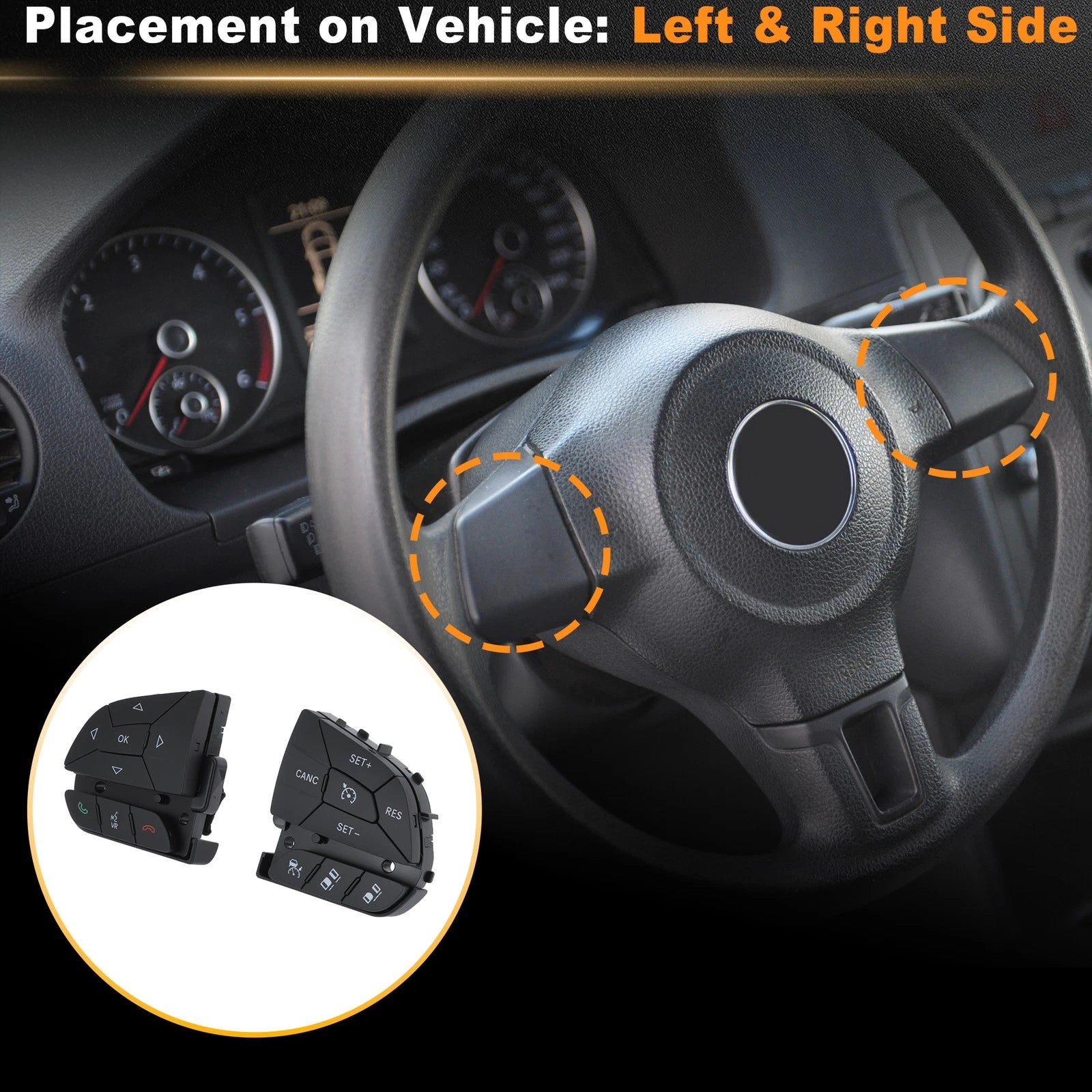 Steering Wheel Cruise Audio Control Switch for Dodge Challenger Charger (2015–2023)