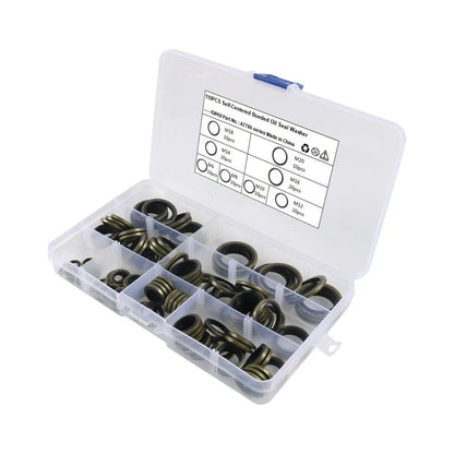 110 pcs Crush Washers for Engine Oil Drain M6-M20 Sizes