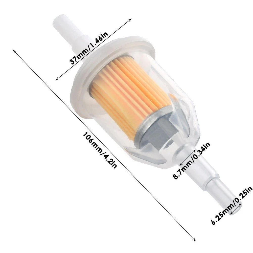 Fuel Filter 35mm x 100mm for 6mm & 8mm Fuel Line Compatibility
