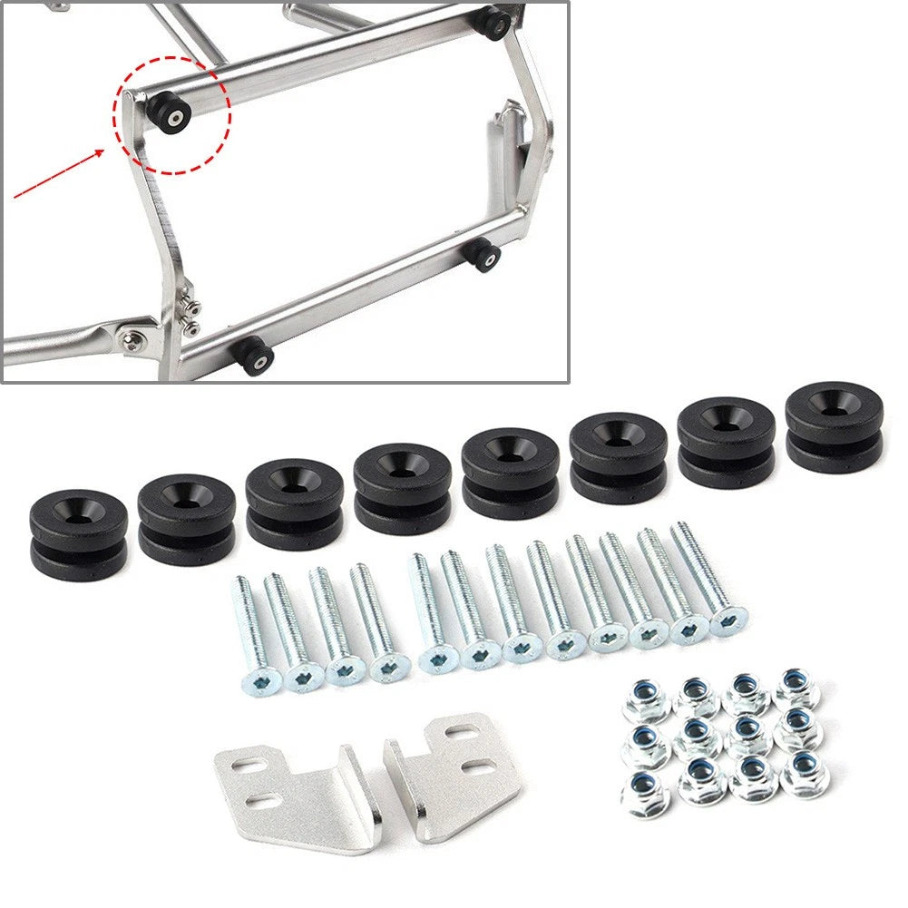Universal Flat Tube Motorcycle Side Luggage Case Baseplate Screw Spacers