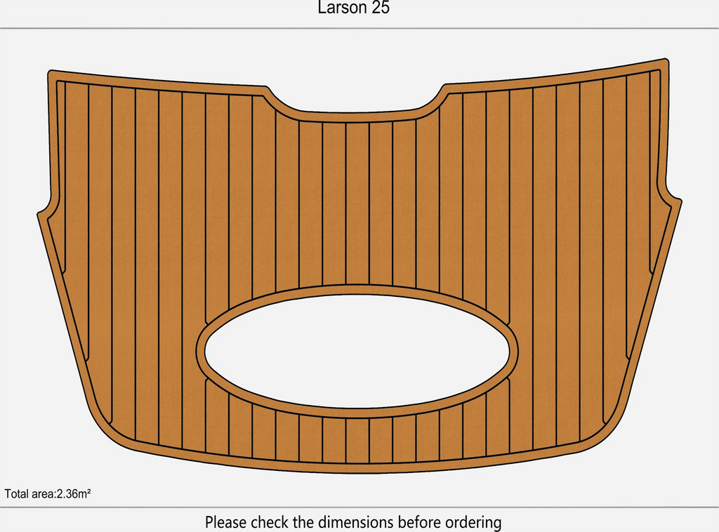 EVA Faux Teak Deck Flooring Mat for Larson 25 Swim Platform