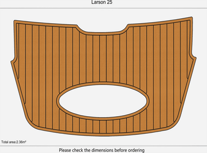 EVA Faux Teak Deck Flooring Mat for Larson 25 Swim Platform