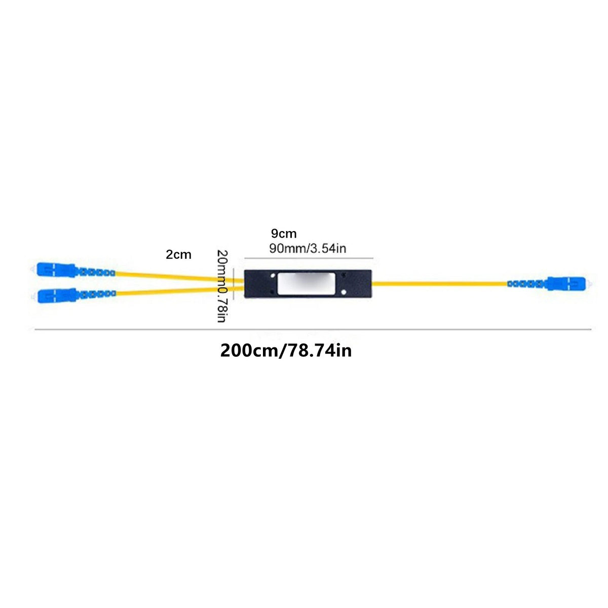 1x2 PLC Fiber Optical Splitter Coupler Module for SC UPC (Singlemode)
