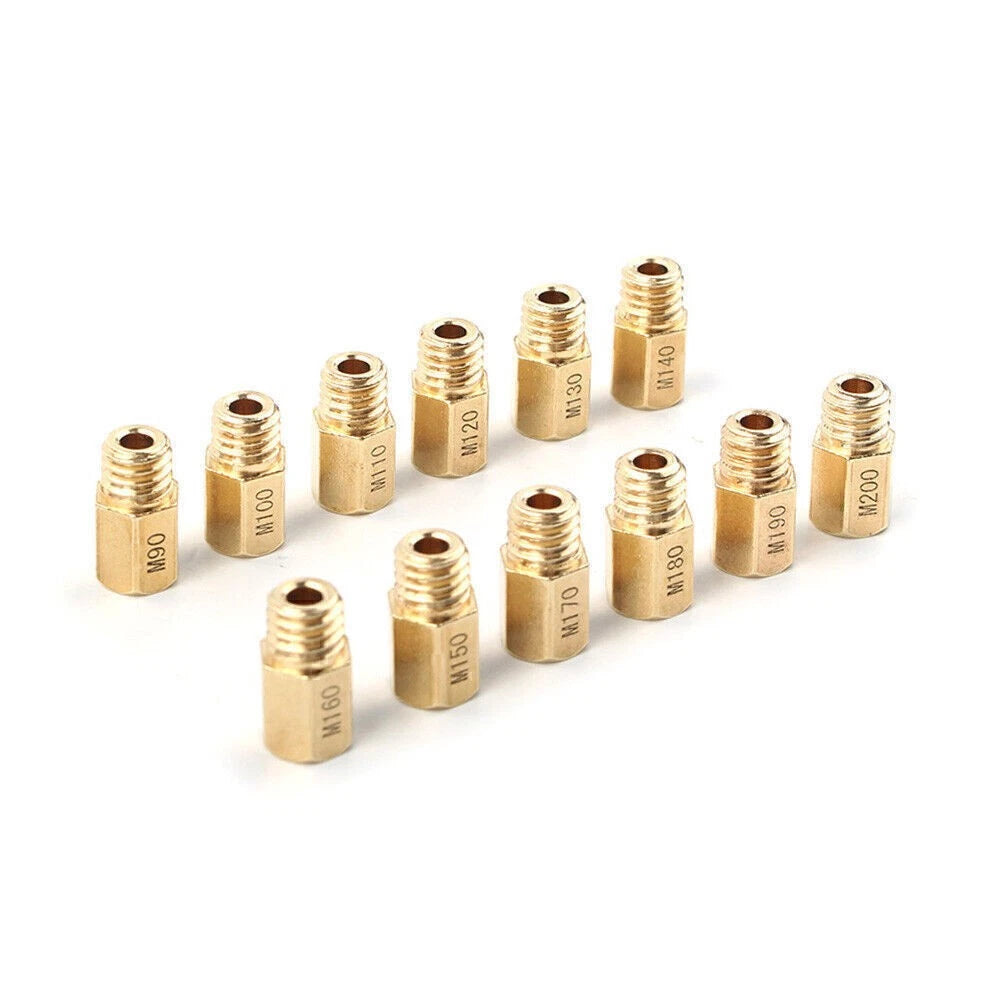 12Pcs Carburetor Main Jets for Mikuni VM TM Carb #90 - #200