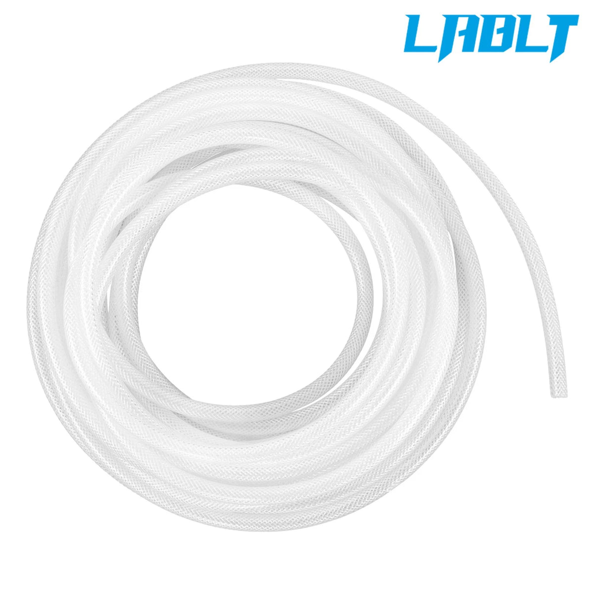 1/4" × 7/16" Braided Clear PVC Vinyl Tubing for LABLT (50 Ft, 15Bar)
