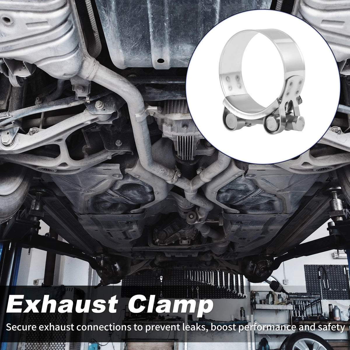 Set of 3 Exhaust Clamps for Universal Applications (2.05")