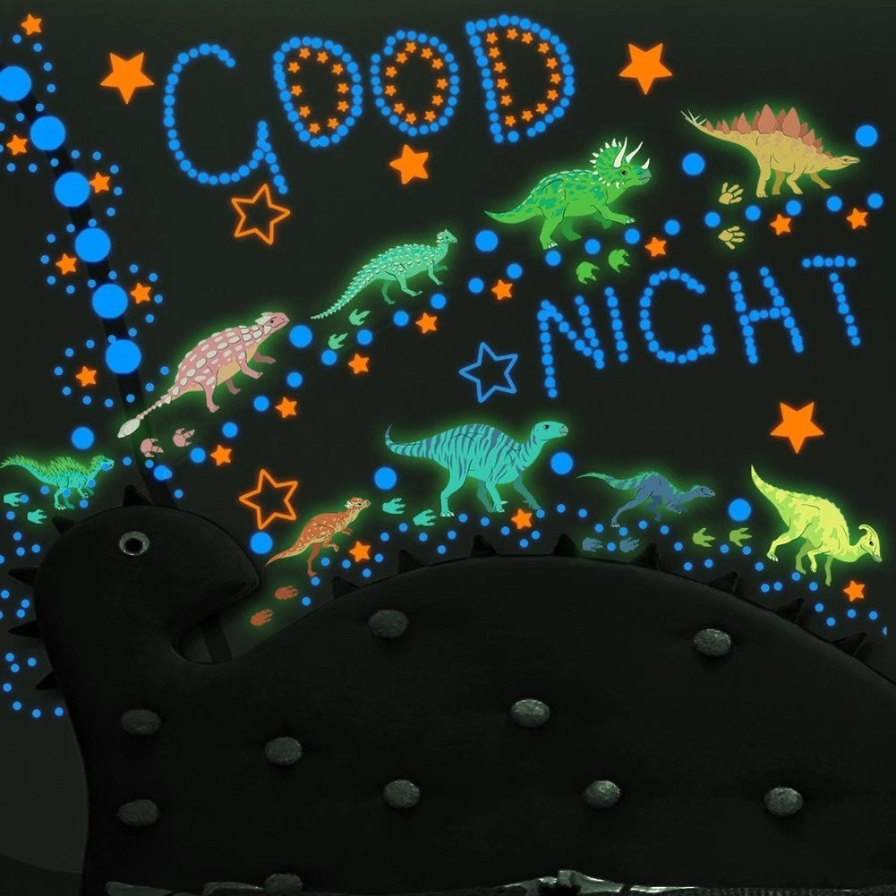 Glow in the Dark Dinosaur Wall Stickers for Room