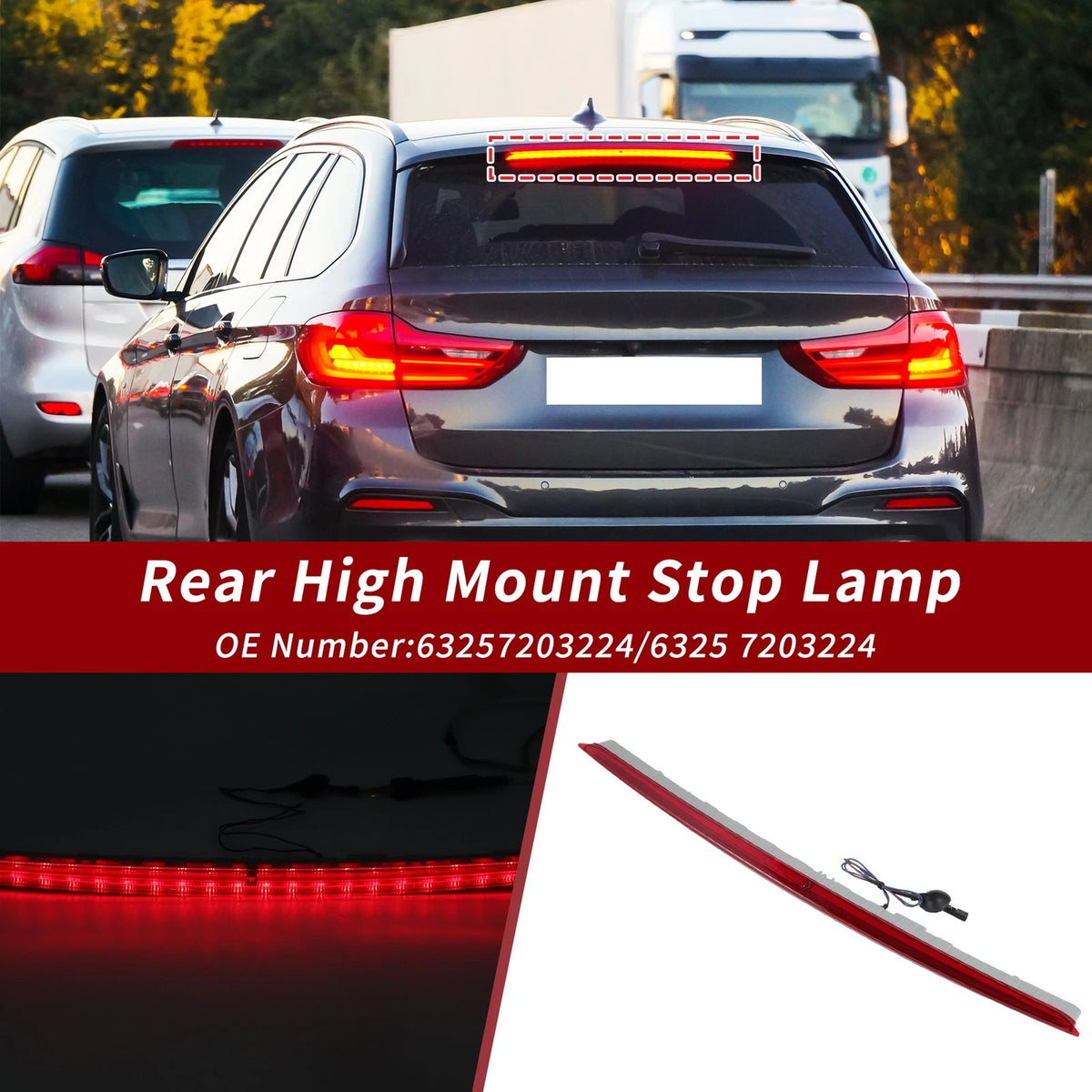 LED Third Brake Light Lamp for BMW 5 Series (2009–2017) 63257203224