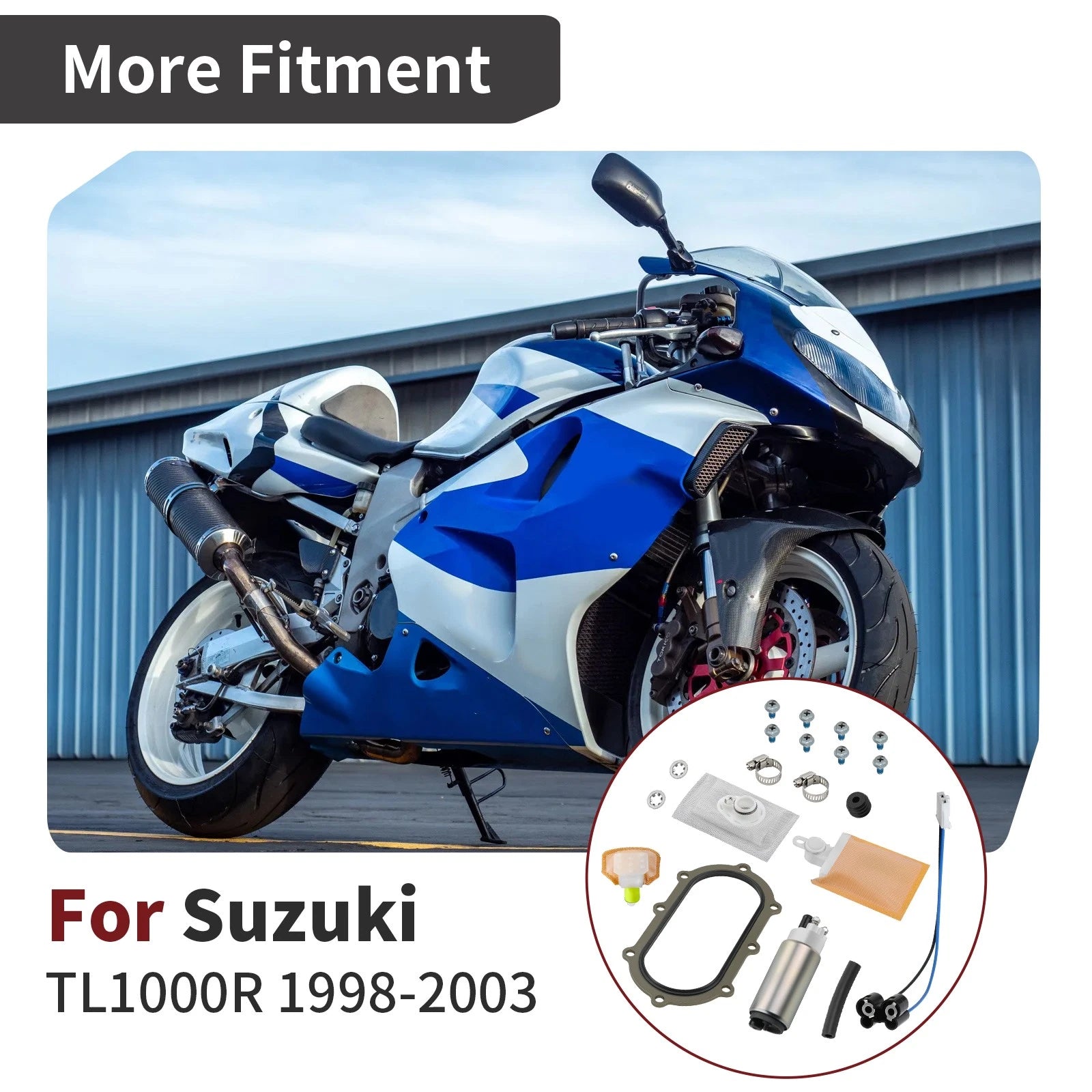 Fuel Pump, Strainers, Oil Tank Seal & Bolt for Suzuki TL1000R (1998–2003)