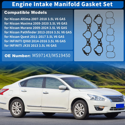 Intake Manifold Gasket Set for Nissan Altima (2007–2018) MS97143 MS1 9450