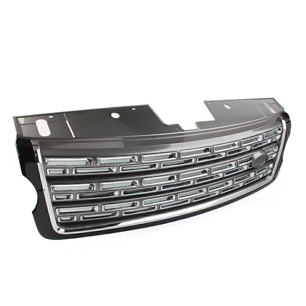Glossy Black+Gray Front Bumper Upper Grille for Land Rover Range Rover (2013–2017)