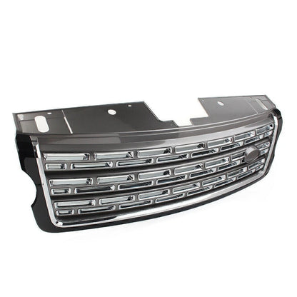 Glossy Black+Gray Front Bumper Upper Grille for Land Rover Range Rover (2013–2017)