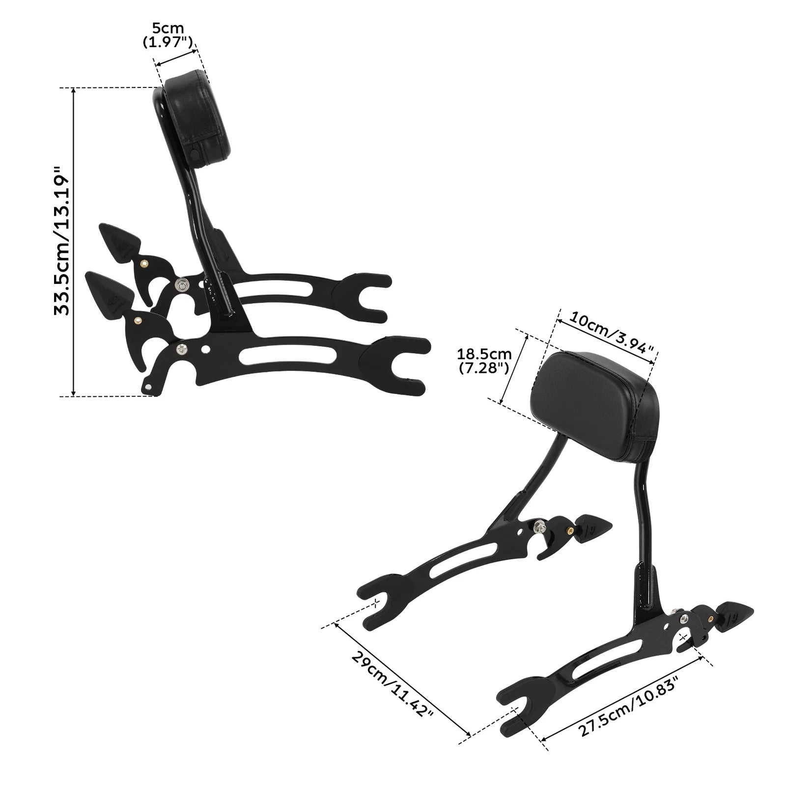 Passenger Backrest Pad for Indian Chieftain Dark Horse (2014–2025)