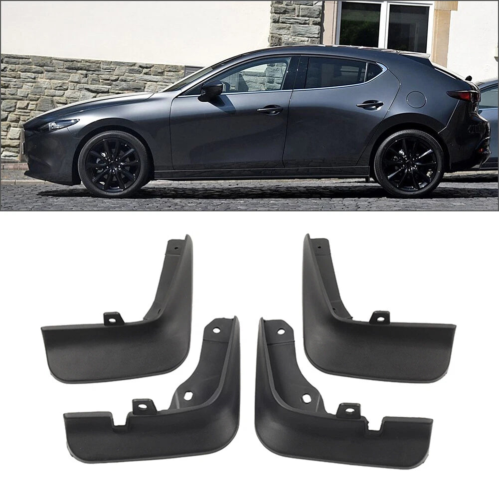Mud Flaps Splash Guards for Mazda 3 Axela 5-Door Hatchback (2014–2018)