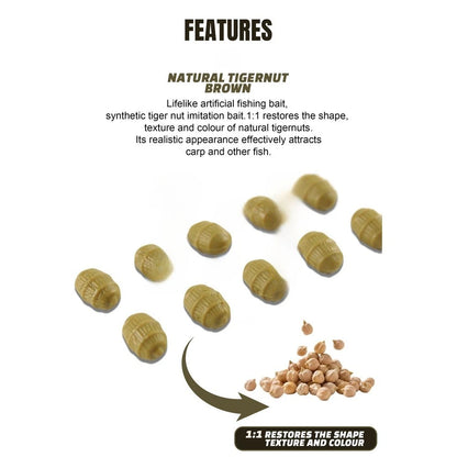 Acorn Style TPE Bait Yellow 17mm for Carp (Realistic Tiger Nut Copy)