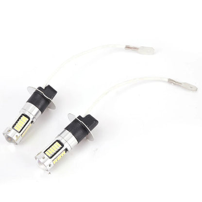 2X H3 LED Fog Light Bulb Conversion for Universal (6000K)