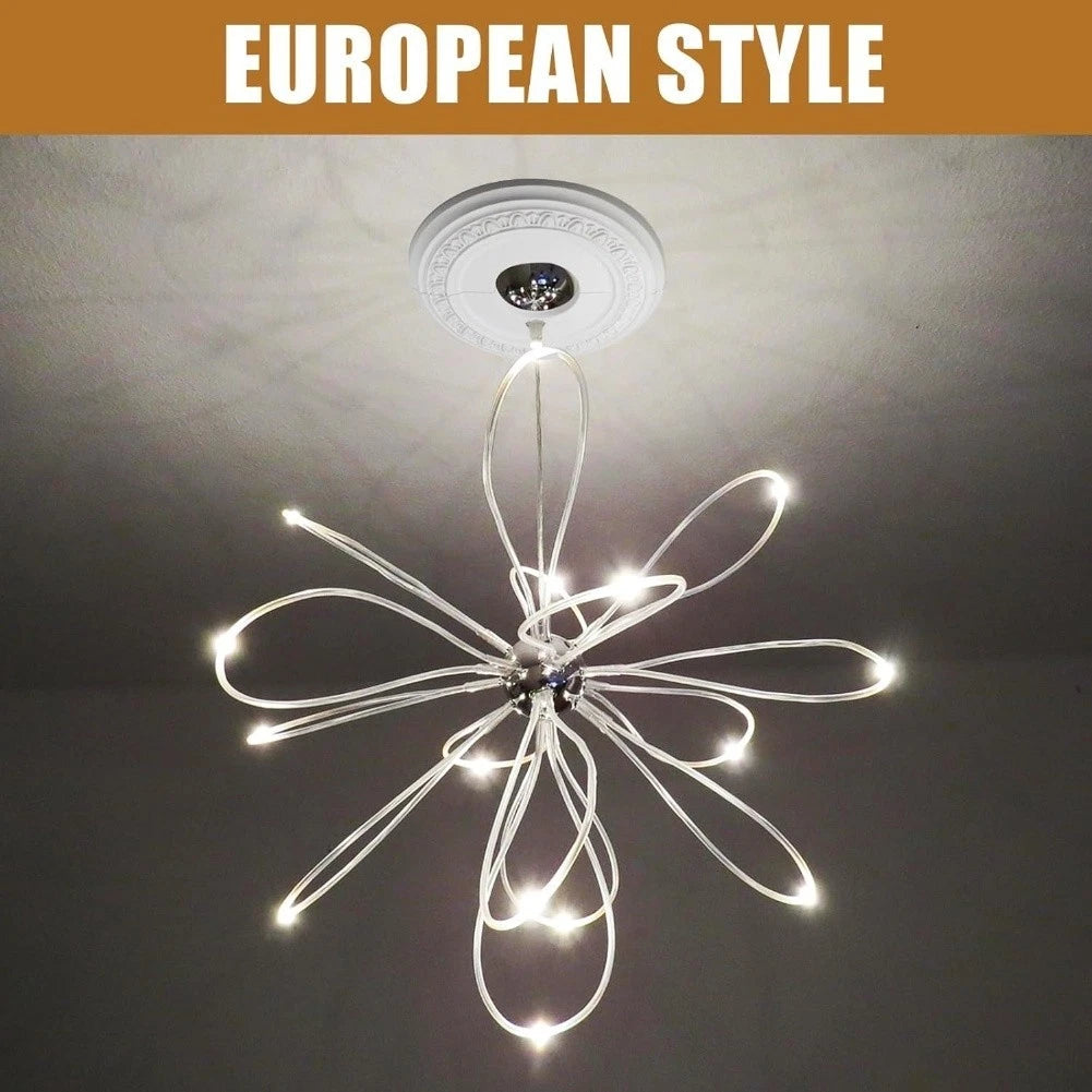 12 Inch White Ceiling Medallion for Fan Light Fixture