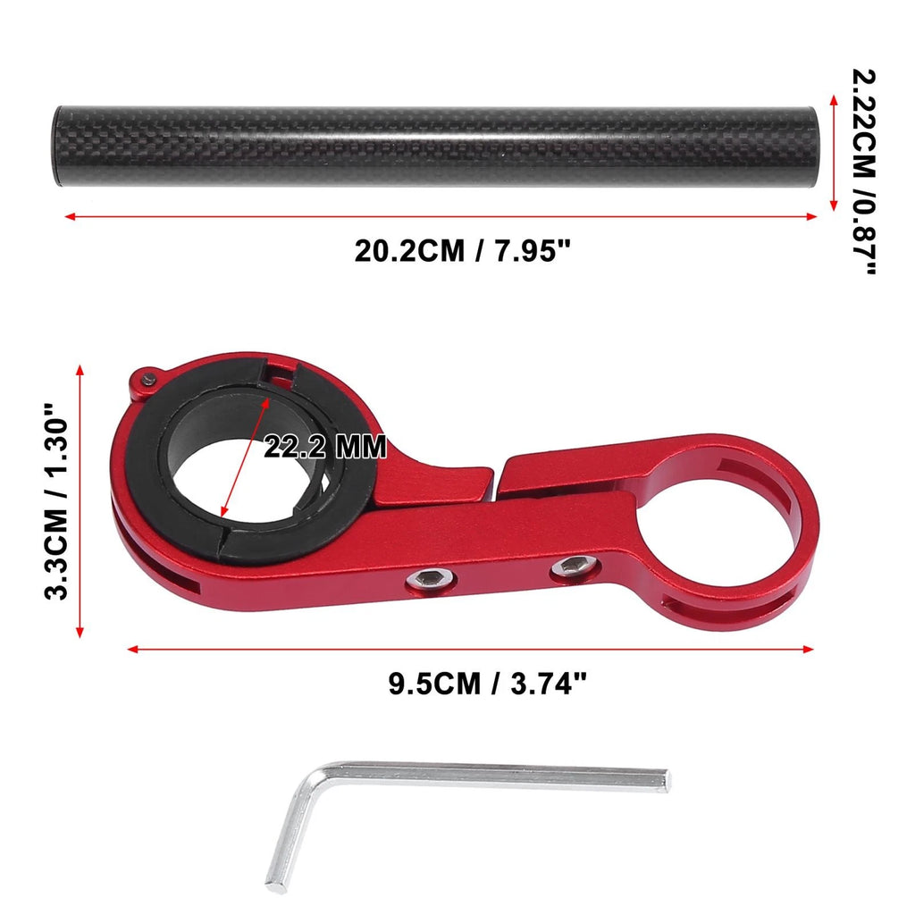 Aluminum Alloy Handlebar Extension Bracket for Bicycle Mountain Bike (Red)