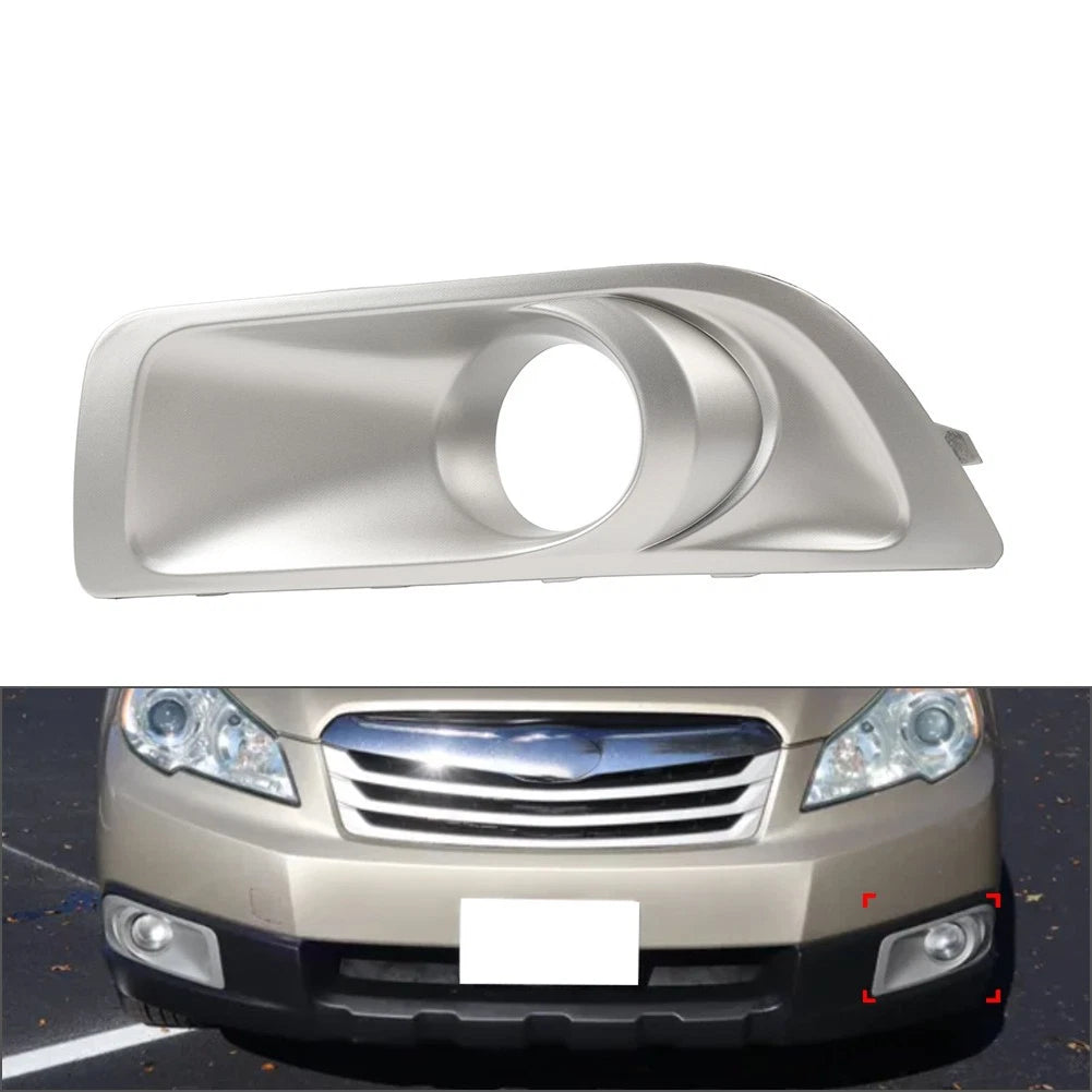Front Bumper Fog Light Trim Bezel Cover Silver for Subaru Outback (2010–2012)