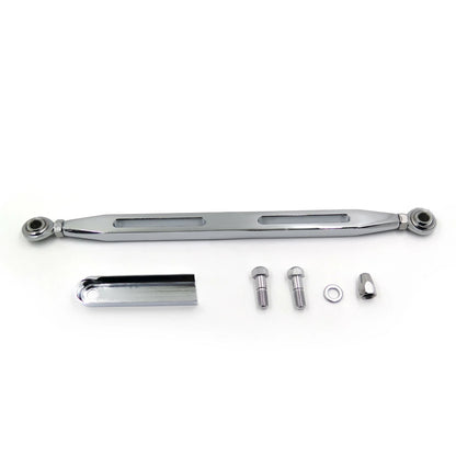 Black Slotted Flame Gear Shift Linkage for Harley Softail Road King Electra Glide
