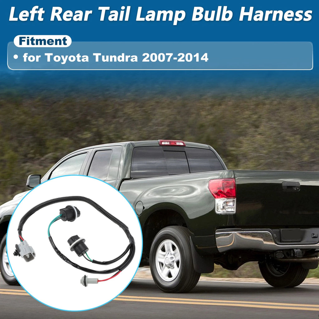 Left Tail Light Socket Wiring Harness Replacement for Toyota Tundra (2007–2014)