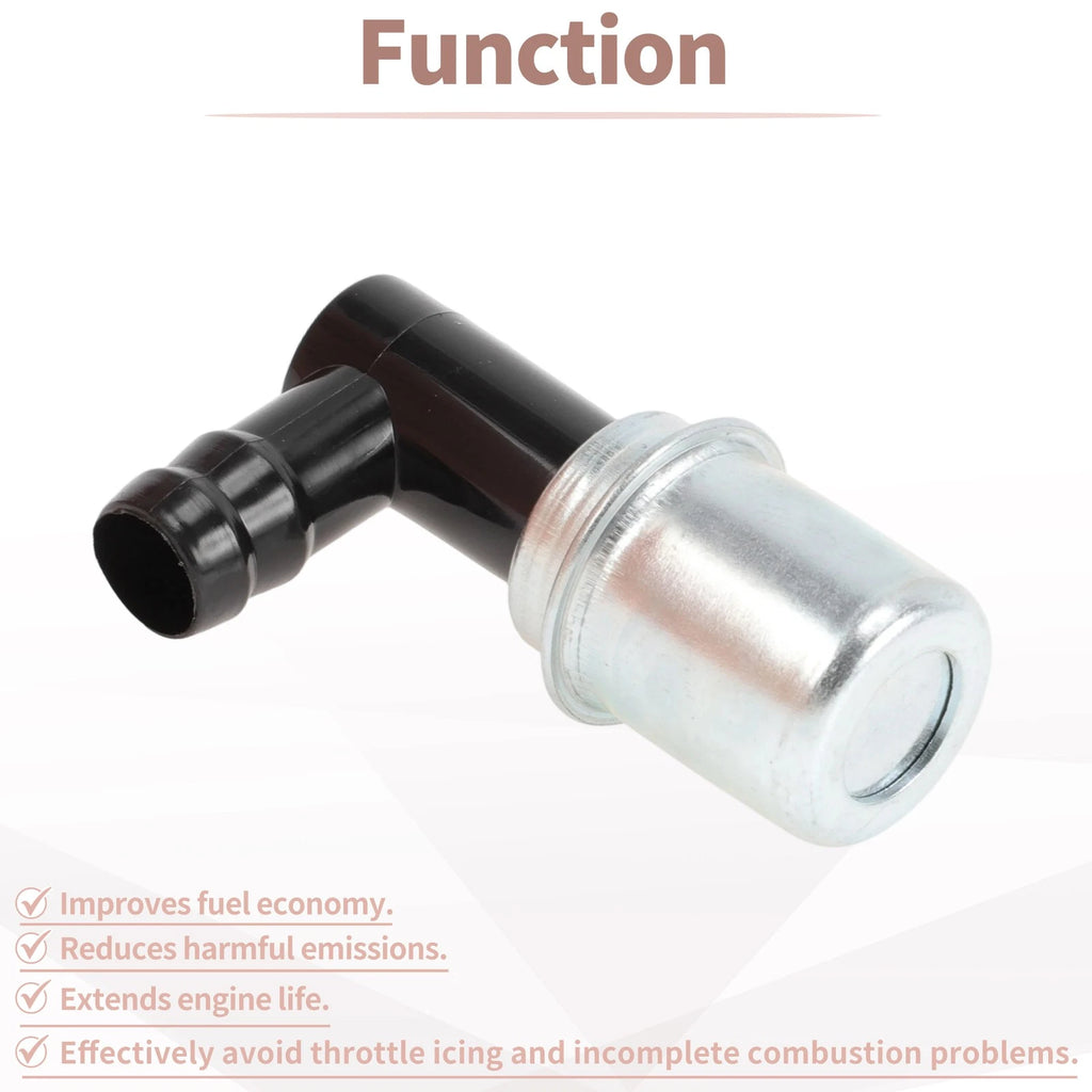 PCV Valve for Ford Bronco (1987–1996) 19313317 Plastic Metal Black Silver