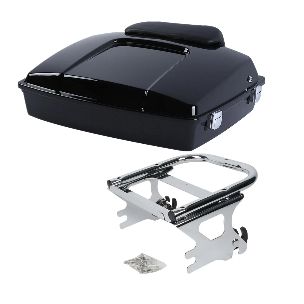 Razor Trunk Backrest Pad Mount Rack for Harley Touring (1997–2008)