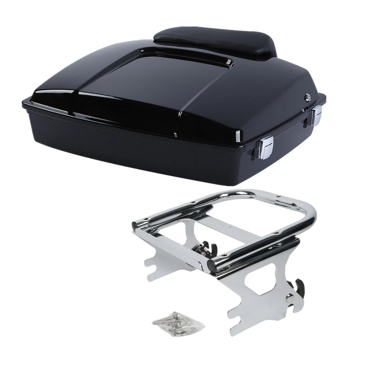 Razor Trunk Backrest Pad Mount Rack for Harley Touring (1997–2008)