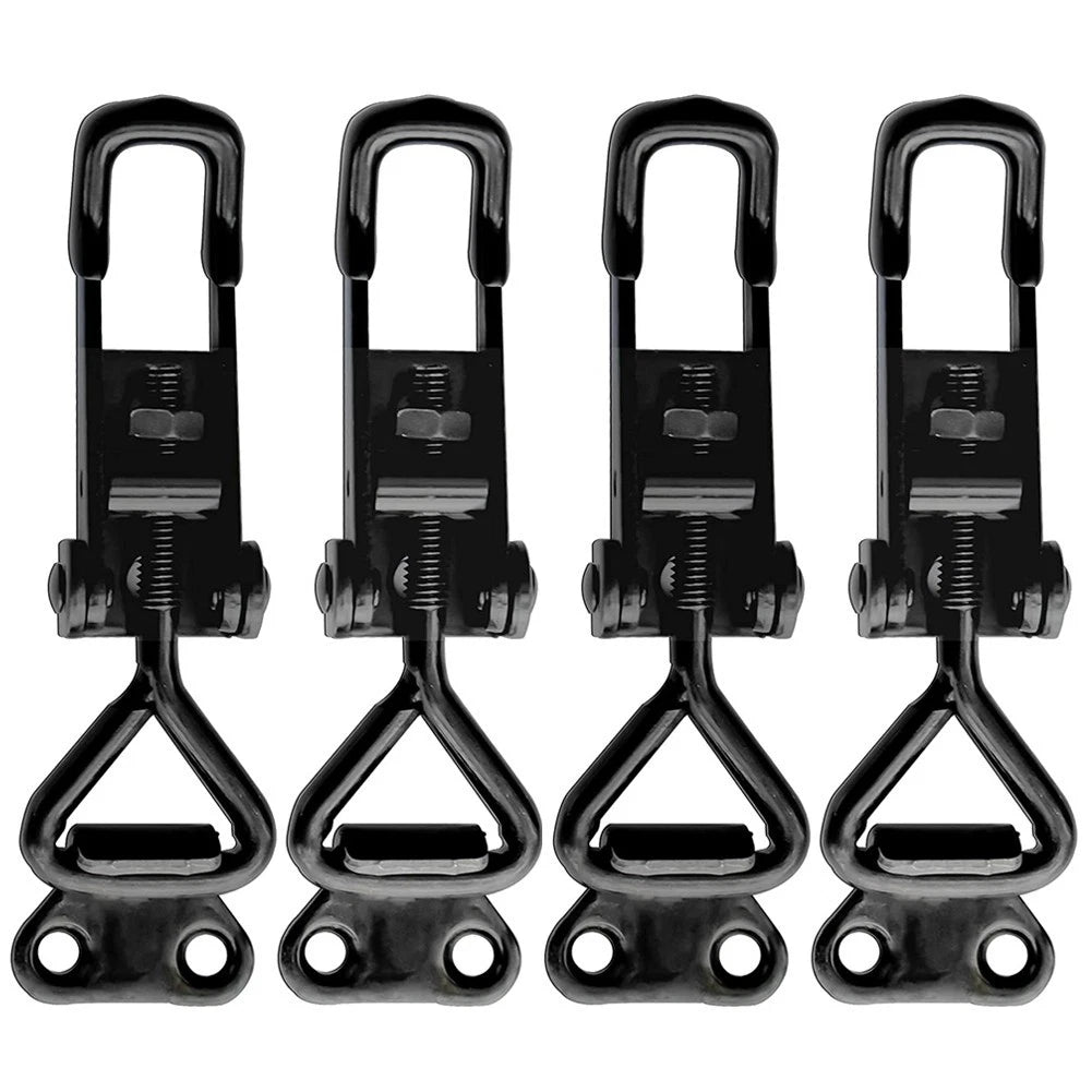 GH4001 Black Steel Hasp Catch Clip for Easy Installation
