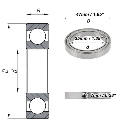 Deep Groove Ball Bearing P4 for Scooter Skateboard Wheel (35x47x7mm)